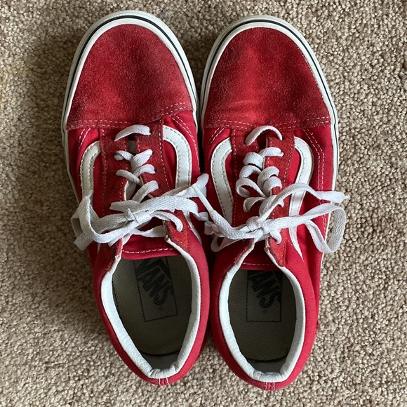 Vans red womens 7 mens 5.5 good used - Picture 2 of 5